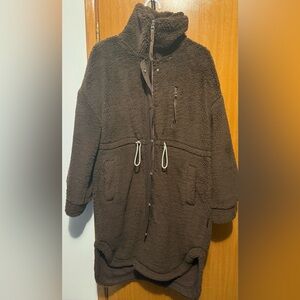 Varley Chocolate Brown Fleece Jacket